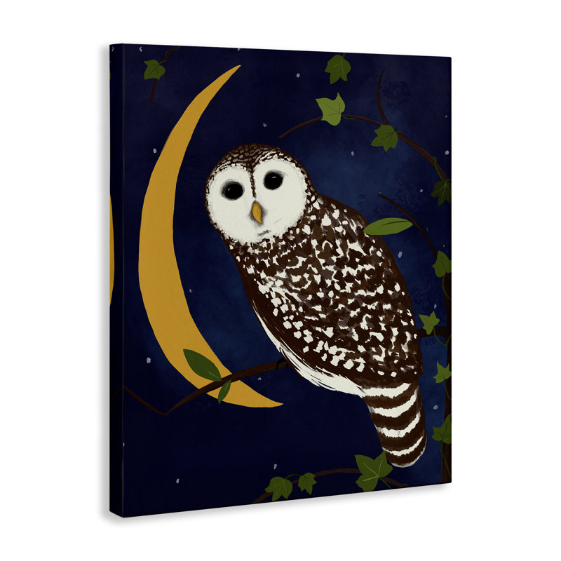  "Owl & Moon Forest", art mural par Michelle Ingari Designs, H 20 po x l 16 po