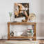 Console 46 po x 10 po en bois massif (bois naturel)-2128342059-2144926156