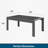 43" All-Weather Aluminum Patio Coffee Table, Modern Rectangle Outdoor Table-1312737341