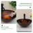 16.5" Circular Glass Bathroom Sink Vessel Sink with Pop-Up Drain-119283395