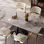 Sintered stone stainless steel dining table set-110479054