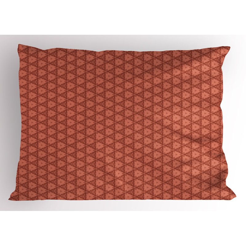 Dark Rust and Pale Rust Microfiber Pillow Sham Set