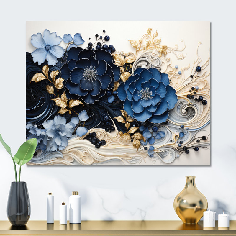 Liquid Ink Spiralscape I - Abstract Spirals Metal Wall Art Living Room, 30" H x 40" W