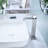 Waterfall Spout Bathroom Sink Single Handle Faucet With Pop-Up Drain (No Overflow)-118543599