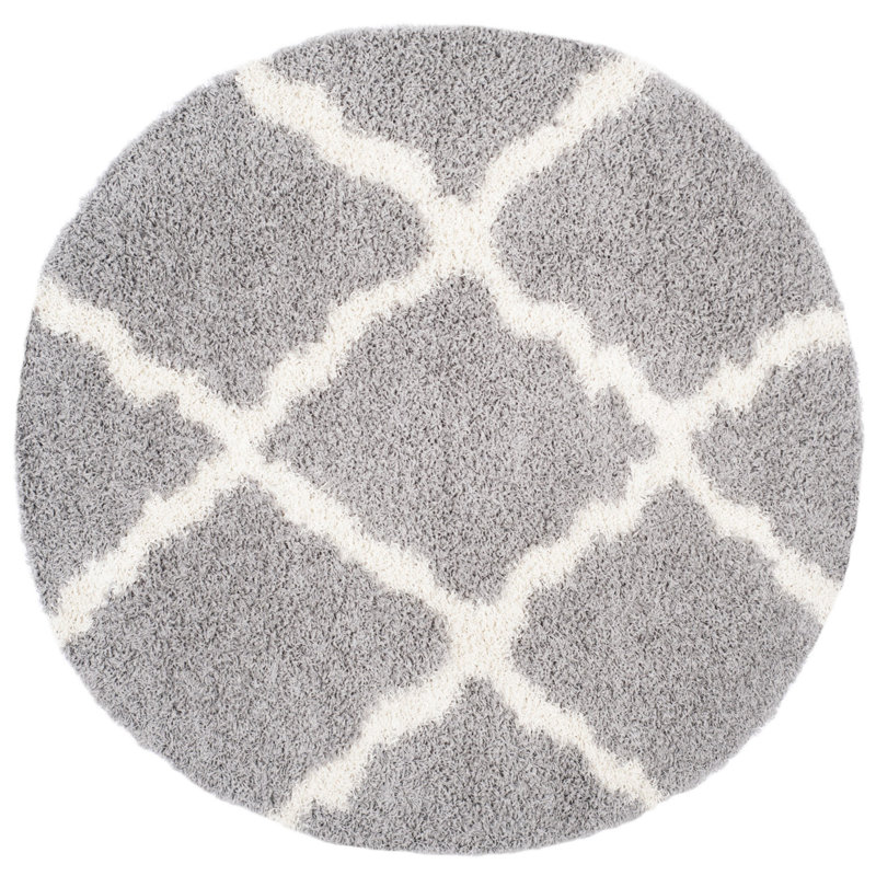 Alonnah Shag Performance Geometric Rug, Round 8'
