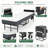Metal Industrial Folding Bed Adjustable Headboard 5 Inch Memory Foam Guest Cot with Wheels