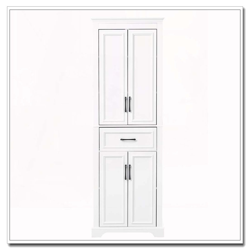 Meuble-lavabo autoportant de 70,8 po de conception moderne et élégante, 4 portes et 1 tiroir, rangement compact avec tablettes réglables