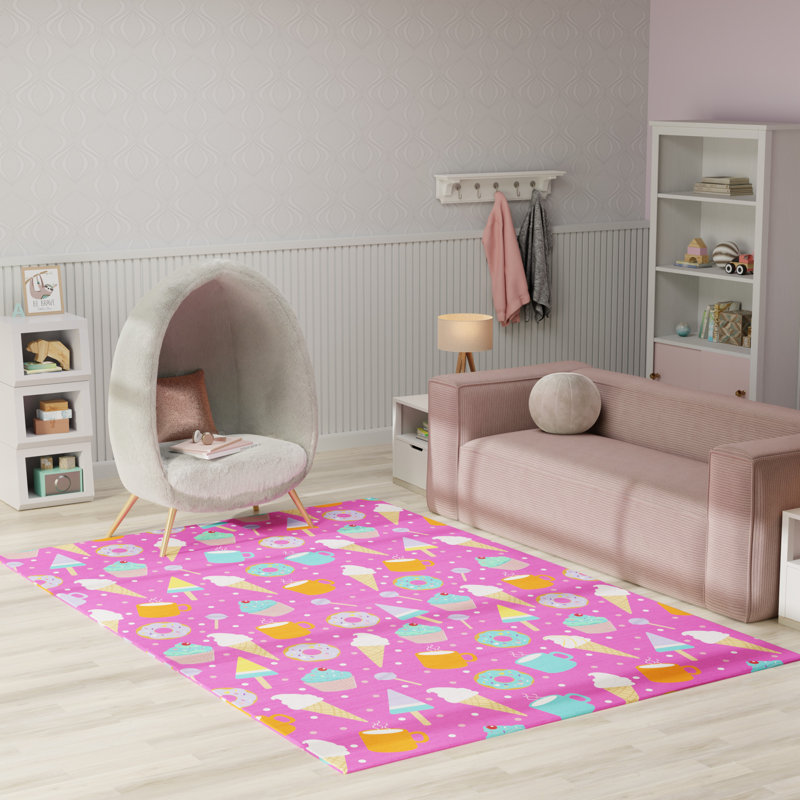 Tapis lavable à la machine pour enfants Imagination, Rectangle 6 pi 6 po x 9 pi 2 po