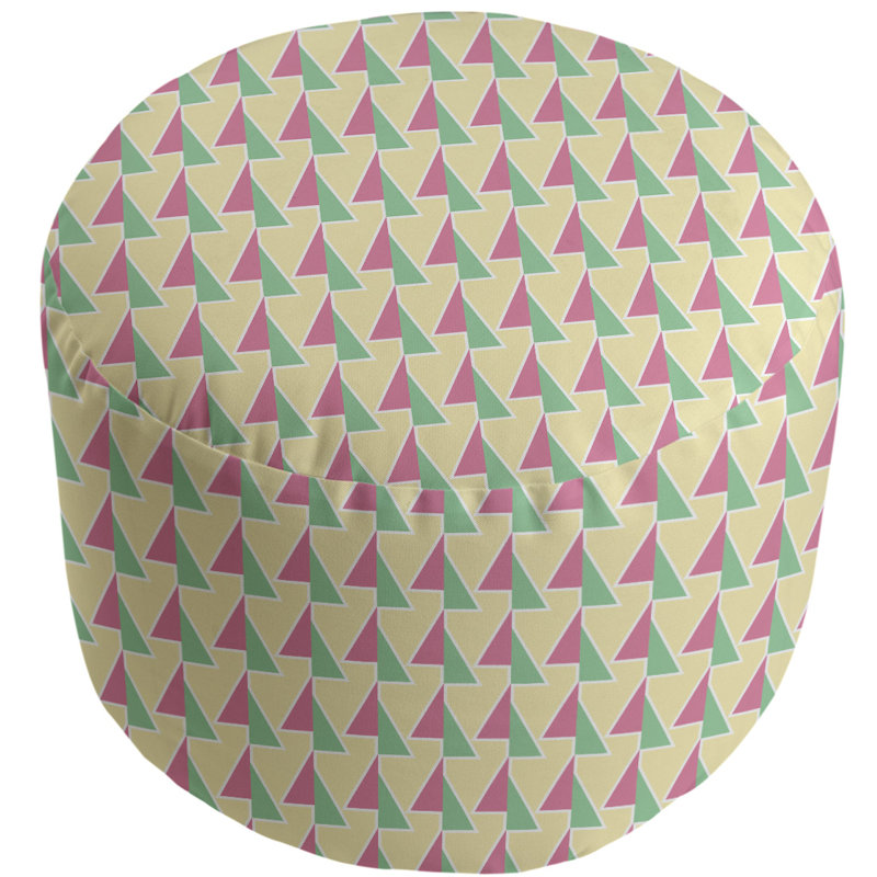 repose-pieds à motifs shifted arrows, Rose jaune / vert