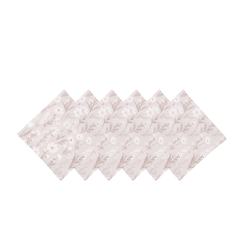 Natural Botanical Napkins Set of 6