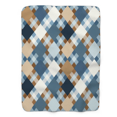 Blue Check - 1 Piece Premium Blanket