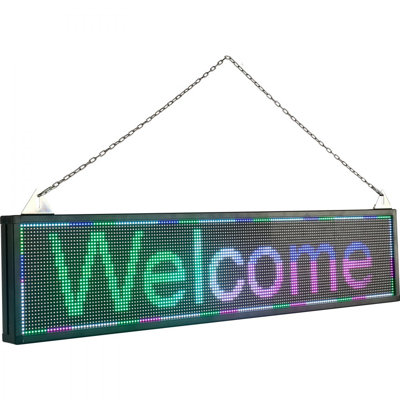Enseigne DEL à défilement, contrôle WiFi et USB 40 po x 9 po, affichage P6 couleur programmable, babillard intérieur haute résolution, enseigne électronique haute luminosité, solution parfaite pour la publicité