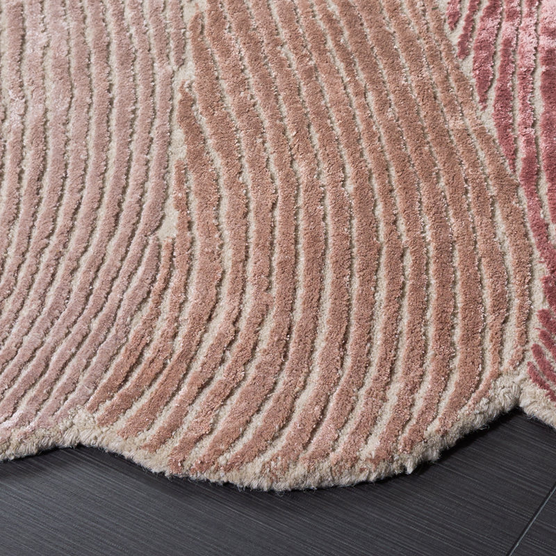 Tapis d'intérieur abstrait en laine, coton et laine touffetée à la main Fifth Avenue, Rond 5 pi
