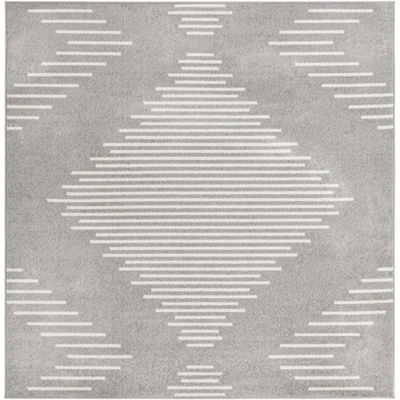 Geometric Indoor Rug, Square 7'