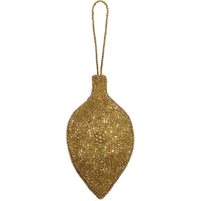 Gold Oval Ornament - Set of 2