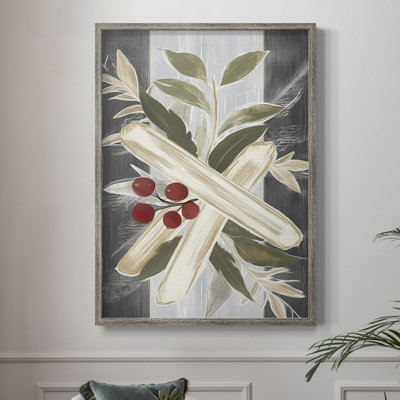Christmas Holiday Art XVI Framed Print - Solid Wood