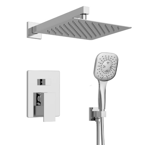 Robinet de douche avec valve brute, Chrome