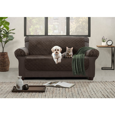 Polyester Box Cushion Loveseat Slipcover