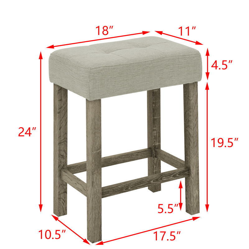 Miles 4-Piece Bar Table Set with Upholstered Stools & Power Outlets, Brown