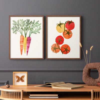 Organic Veg III - reproduction encadrée de qualité supérieure - prête à être accrochée - aucun clou requis - aucun clou requis