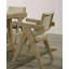Chaises de salle à manger avec accoudoirs et revêtement en chêne et siège en polyester 2 pièces-118100698