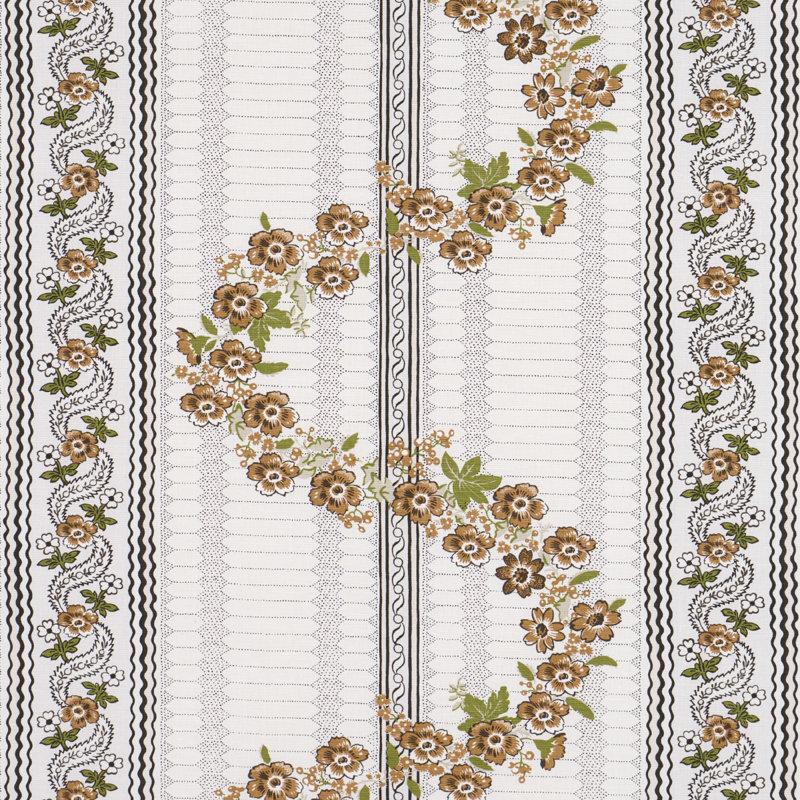 Schumacher X Rita Konig Serena Garland Fabric, Ochre