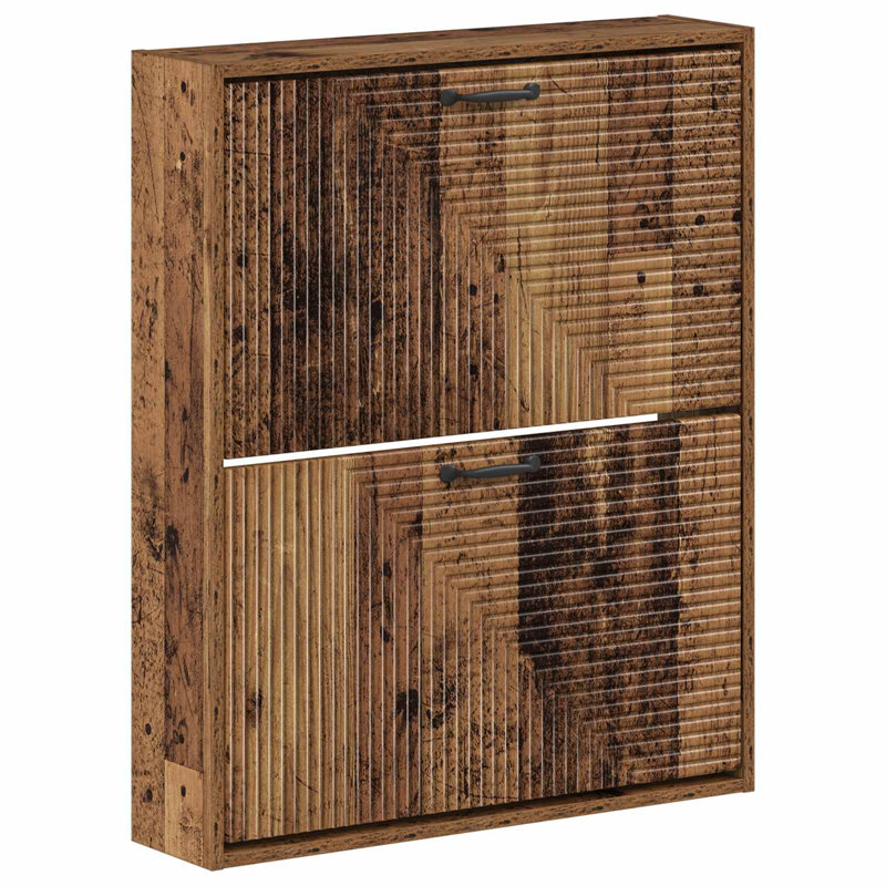 Shoe Storage, 86 cm H x 71 cm W x 17 cm D, Old Wood