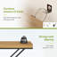 Console de 43,2 po en bois massif, table d'entrée industrielle moderne avec base géométrique élégante en métal