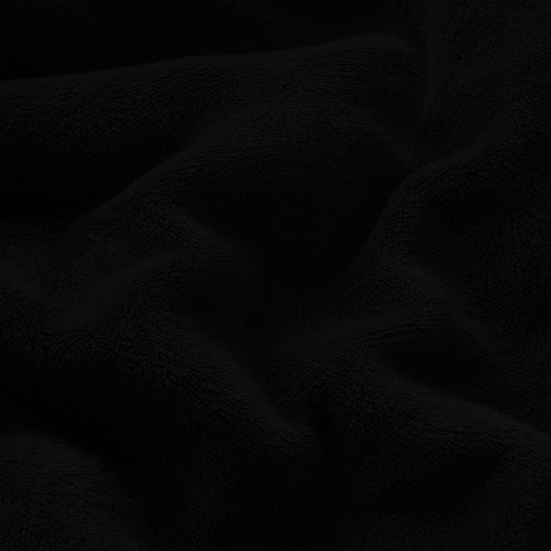 Faux Fur Reversible Fleece Throw Blanket – Soft & Cozy, Black, Kingsize (5')