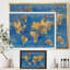 « golden glam world map », reproduction d’image sur toile-48346491-48346494