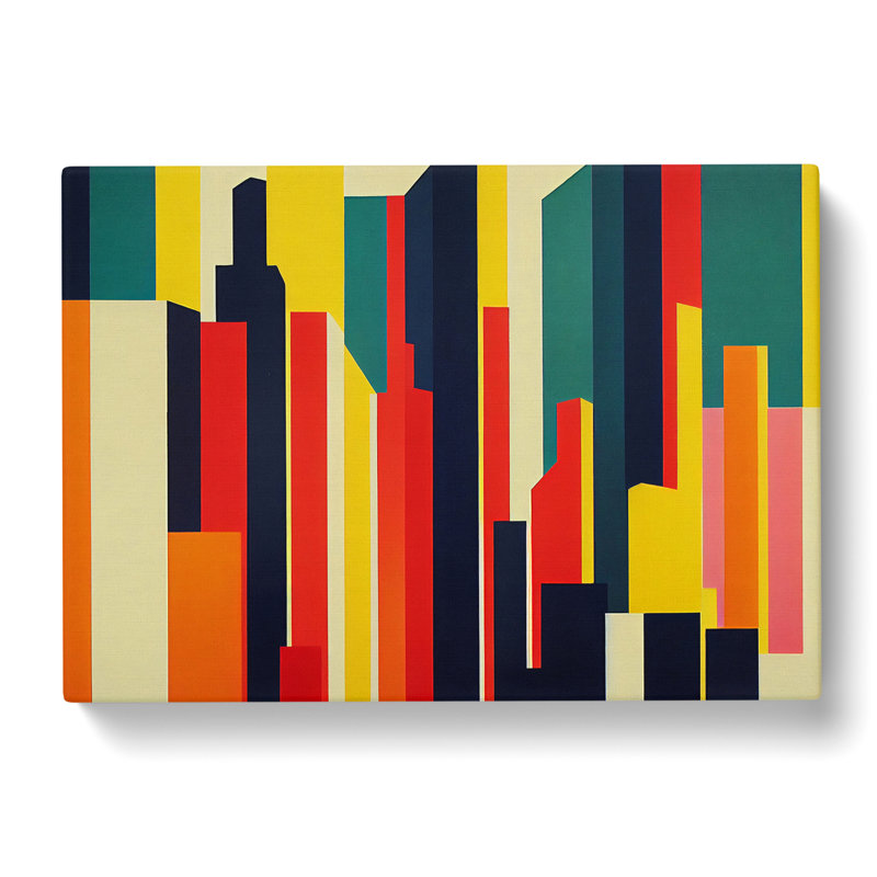 Splendorous Abstract Skyscraper Skyline - Wrapped Canvas, 50cm H x 76cm W x 3cm D