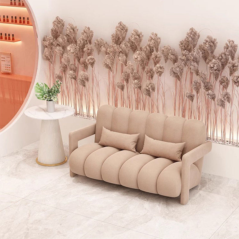 Ensemble de 2 banquettes en velours double,  Brun clair, H 29,53 po x l 49,21 po x P 27,56 po