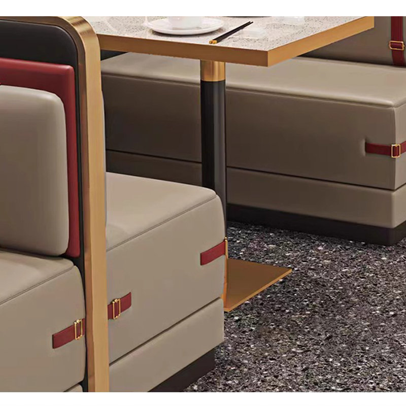 Banc rembourré en similicuir Light Luxury