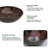 16.5" Circular Glass Bathroom Sink Vessel Sink with Pop-Up Drain
