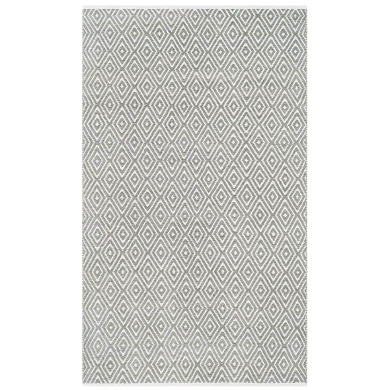 Bryent Flat Weave Cotton Geometric Rug, Rectangle 3' x 5'