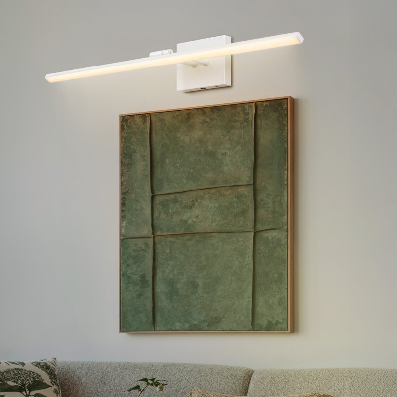 Lampe de table à DEL 28 po à DEL à intensité variable, intégrée et à intensité variable Santino, Acier inoxydable brossé