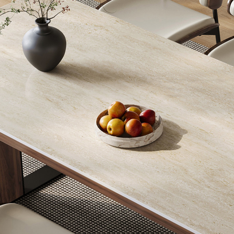 Table de salle à manger en bois massif Home Home, H 29,92 po x L 86,61 po x l 31,49 po