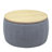 Round Storage Ottoman, 2 In 1 Function, Work As End Table And Ottoman-1561482081