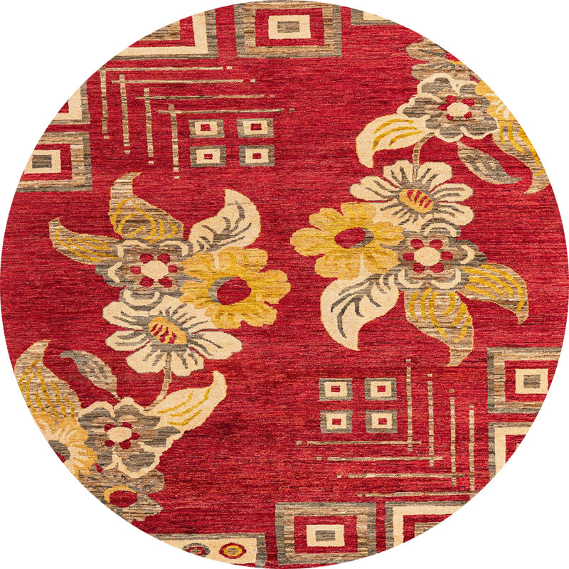 Tapis abstrait moderne 4230, Rond 6 pi