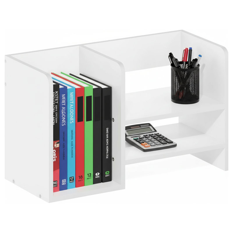 Organisateur de rangement de bureau moderne, Blanc