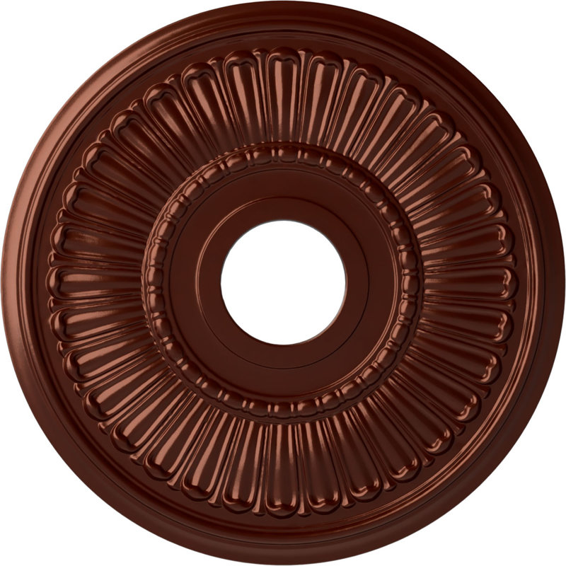 Endurathane Melonie Ceiling Medallion, 16"OD x 3 5/8"ID x 3/4"P (Fits Canopies up to 6 3/8"), Hand-Painted Antique Copper Finish
