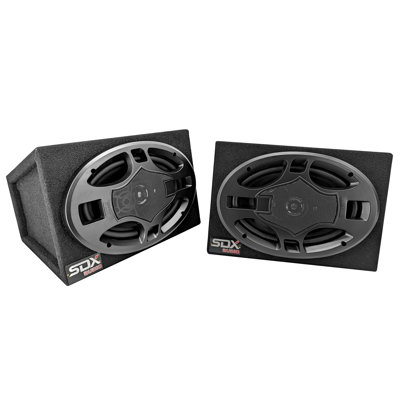 SDX Audio - 6"x9" 4-way Car Speaker System Hatchback Boxes - Black