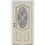 Petite porte d'entrée ovale de luxe en fibre de verre pré-suspendue 2 panneaux Grace Grace-2033027625-2033027624