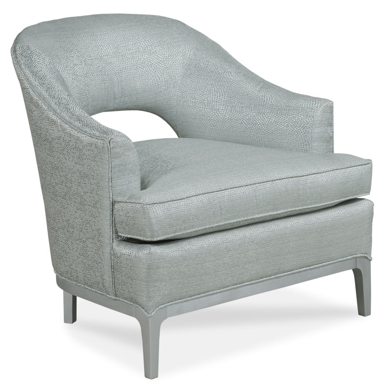 Fauteuil demi-tonneau Jamie, Perle 1181, Noyer