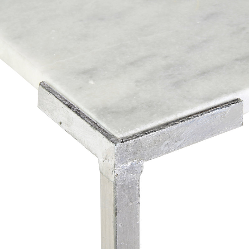 Amelia Cross Legs End Table, Carrera Marble