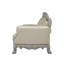 Fauteuil en cuir synthétique - blanc os, modèle, coussin à dossier serré, plancher de 8 po, fauteuil d'une capacité de 220 lb en cuir blanc, motif, profondeur de l'ensemble de 46 po, hauteur de 29 po