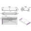 Wall Mount Rectangle Vessel Sink With Faucet Hole
