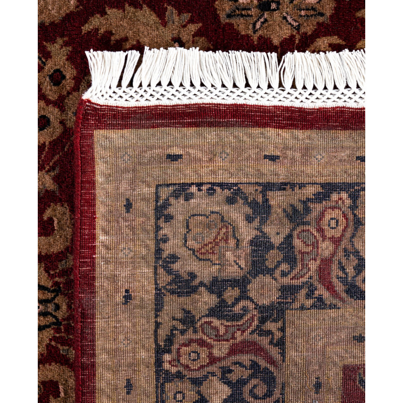 Overdyed Hand-Knotted Wool Modern-Contemporary Red Area Rug 4' 9" x 7' 6"