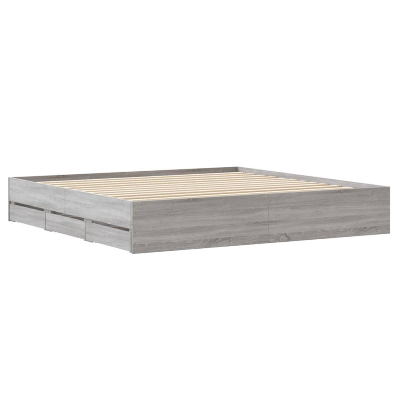 Normia Bed, Super King ( 180 x 200 cm), Grey Sonoma