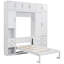 Lit simple avec casiers et rangement pour armoire - Compartiment de chambre blanc peu encombrant